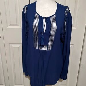 Royal blue blouse